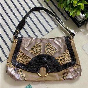NWOT* CANVAS LEOPARD PRINT PURSE